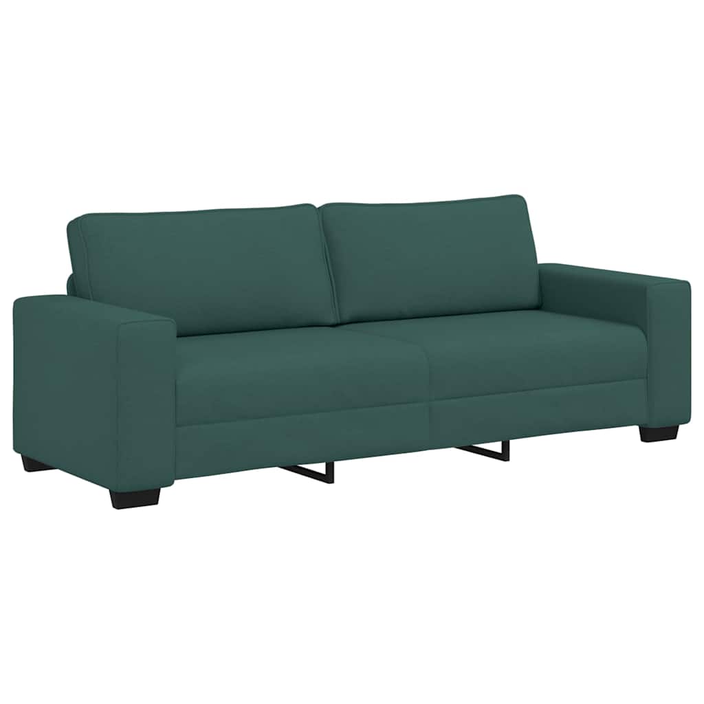 Ensemble de canapé 2 pcs avec coussins en tissu vert foncé - XIOS