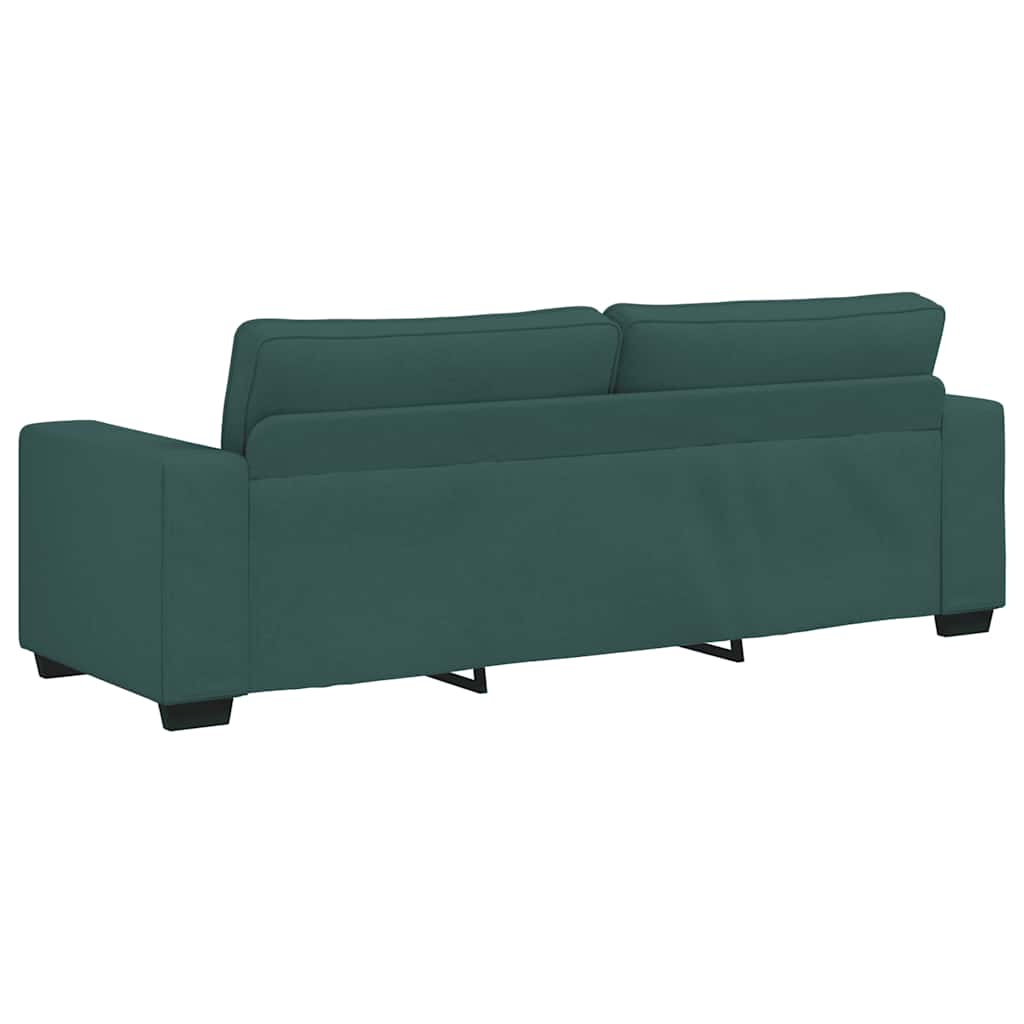 Ensemble de canapé 2 pcs avec coussins en tissu vert foncé - XIOS