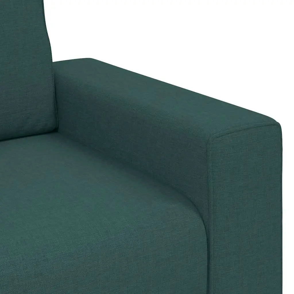 Ensemble de canapé 2 pcs avec coussins en tissu vert foncé - XIOS