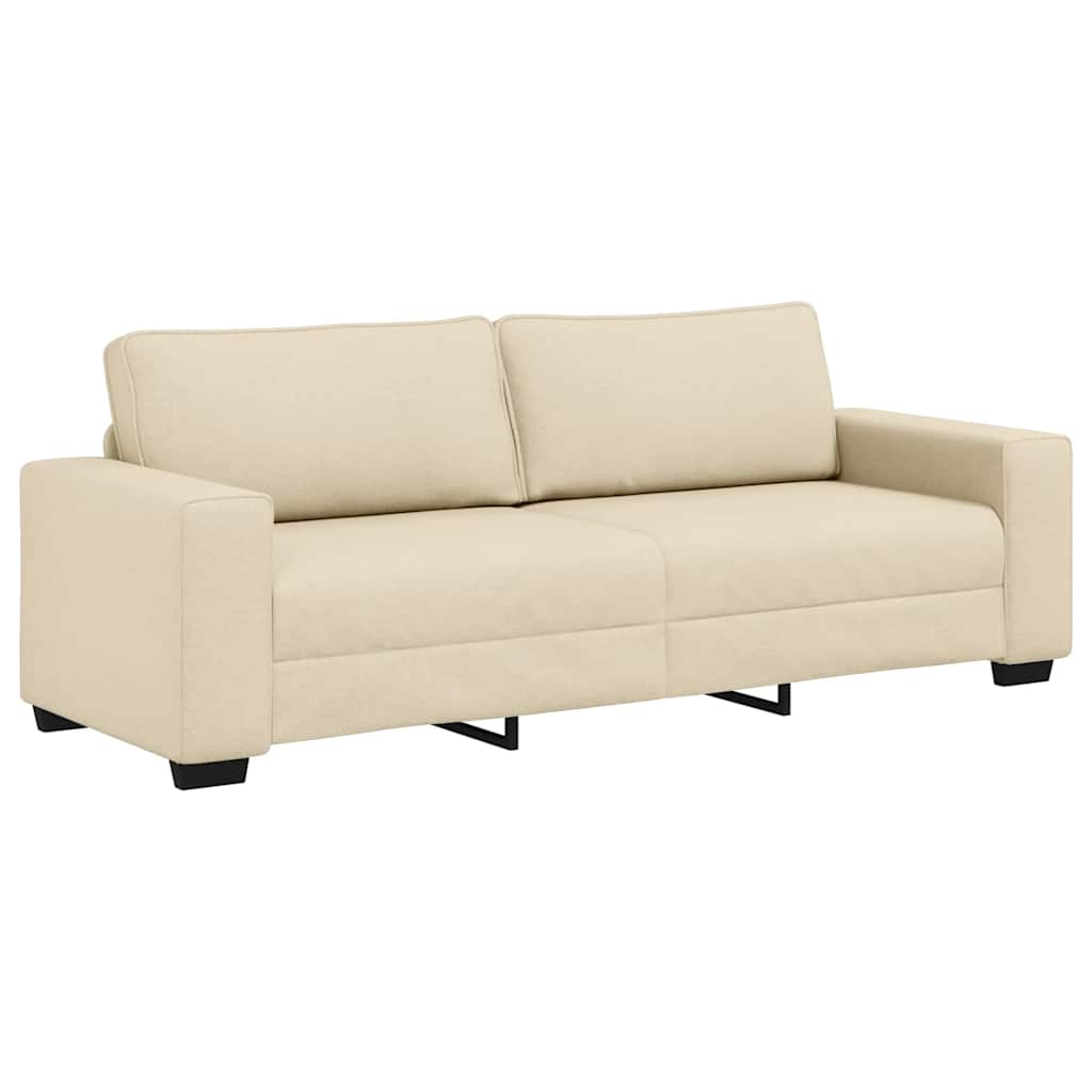 Ensemble de canapé 2 pcs avec coussins en tissu crème - XIOS