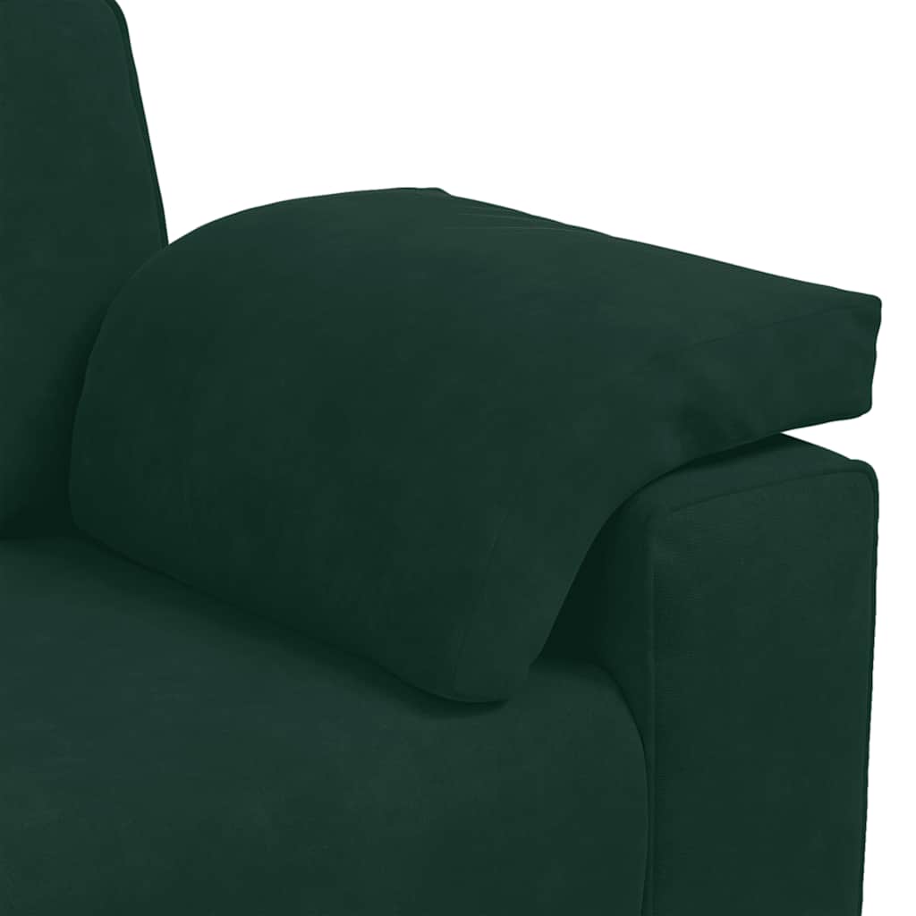 Ensemble canapé 2 pcs avec coussins velours vert foncé - XIOS
