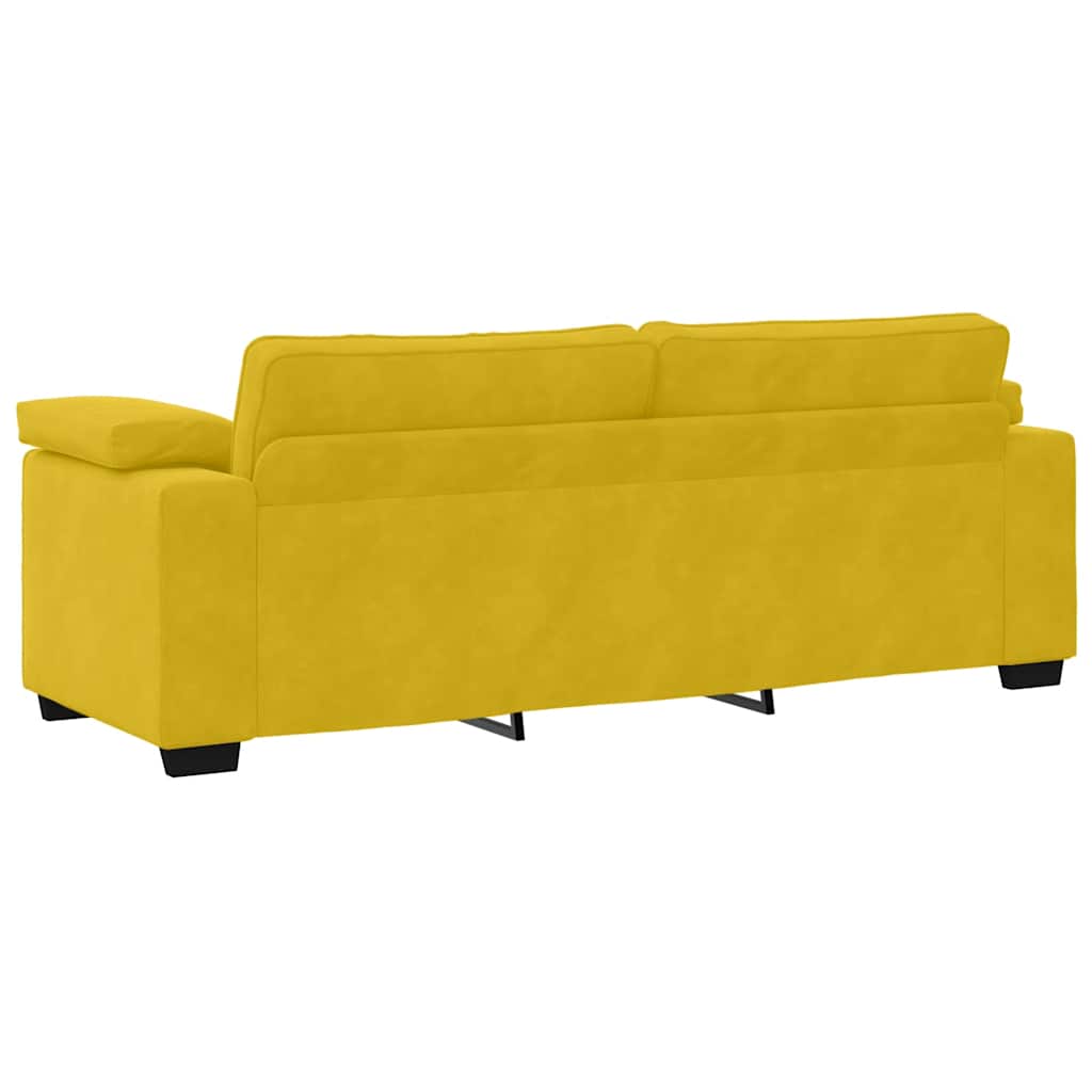 Ensemble canapé 2 pcs avec coussins velours jaune - XIOS