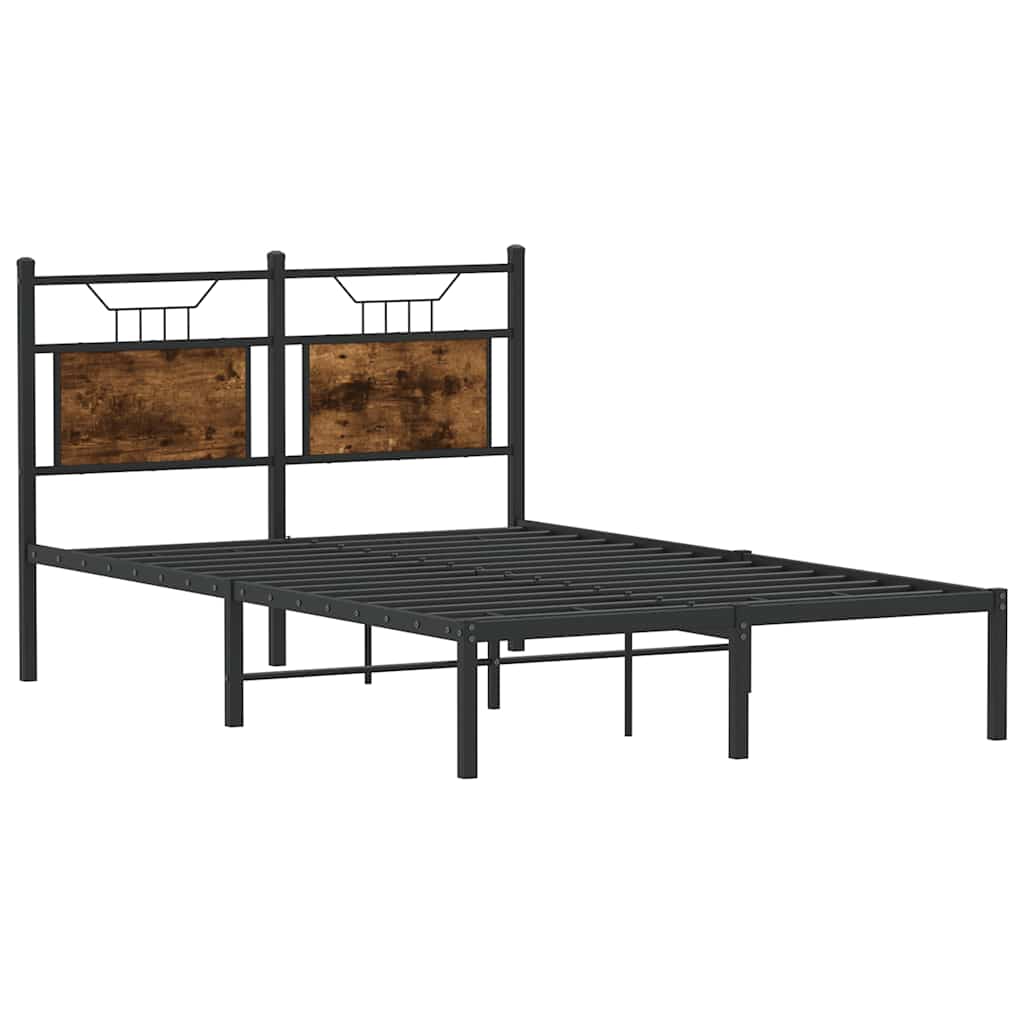 Cadre de lit sans matelas chêne fumé 120x190 cm bois ingénierie - XIOS