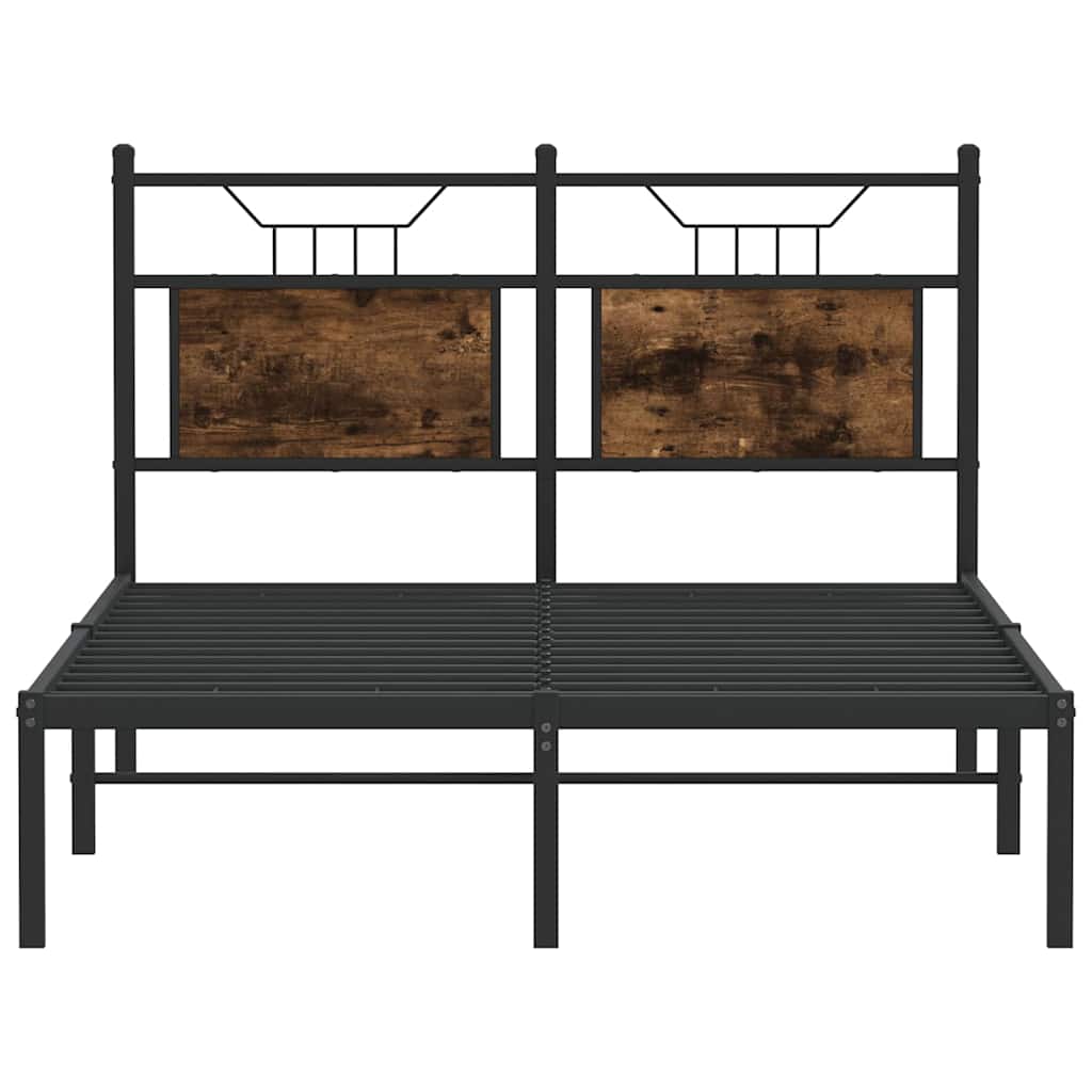Cadre de lit sans matelas chêne fumé 120x200 cm bois ingénierie - XIOS