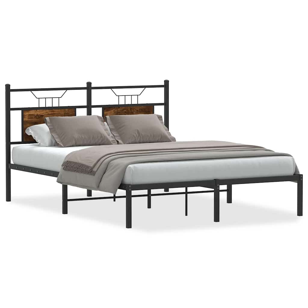 Cadre de lit sans matelas chêne fumé 140x190 cm bois ingénierie - XIOS