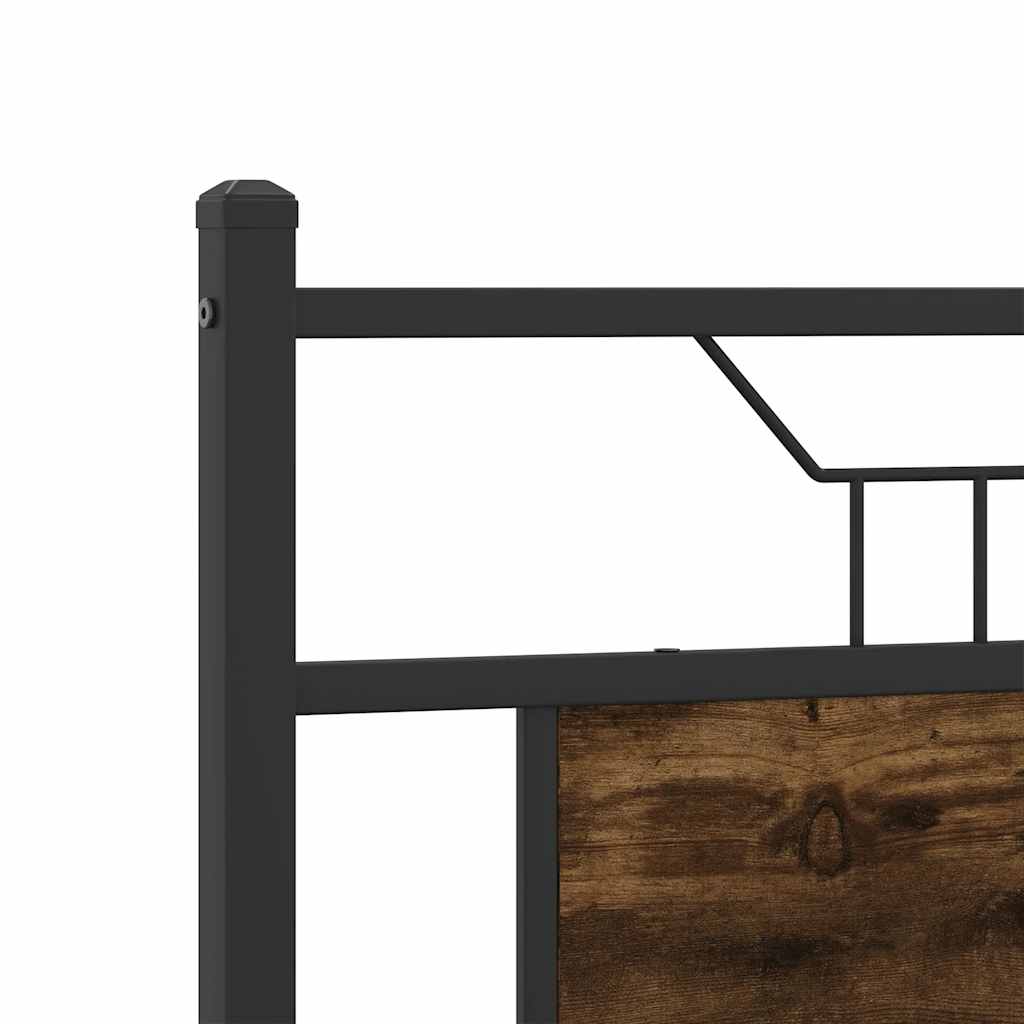 Cadre de lit sans matelas chêne fumé 140x200 cm bois ingénierie - XIOS