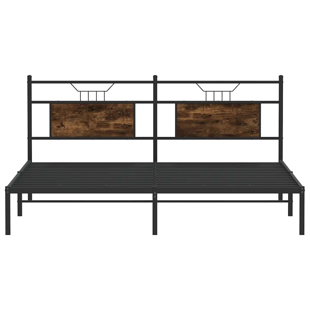 Cadre de lit sans matelas chêne fumé 160x200 cm bois ingénierie - XIOS