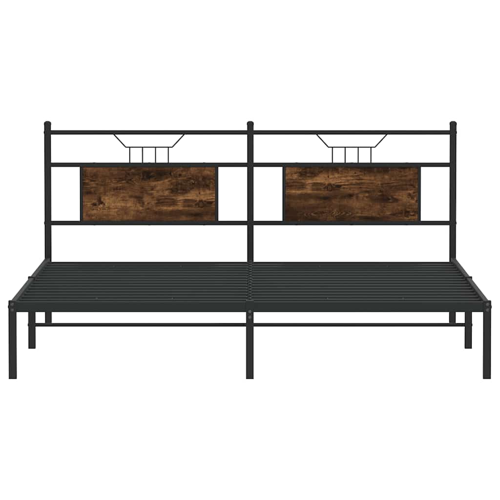 Cadre de lit sans matelas chêne fumé 183x213 cm bois ingénierie - XIOS