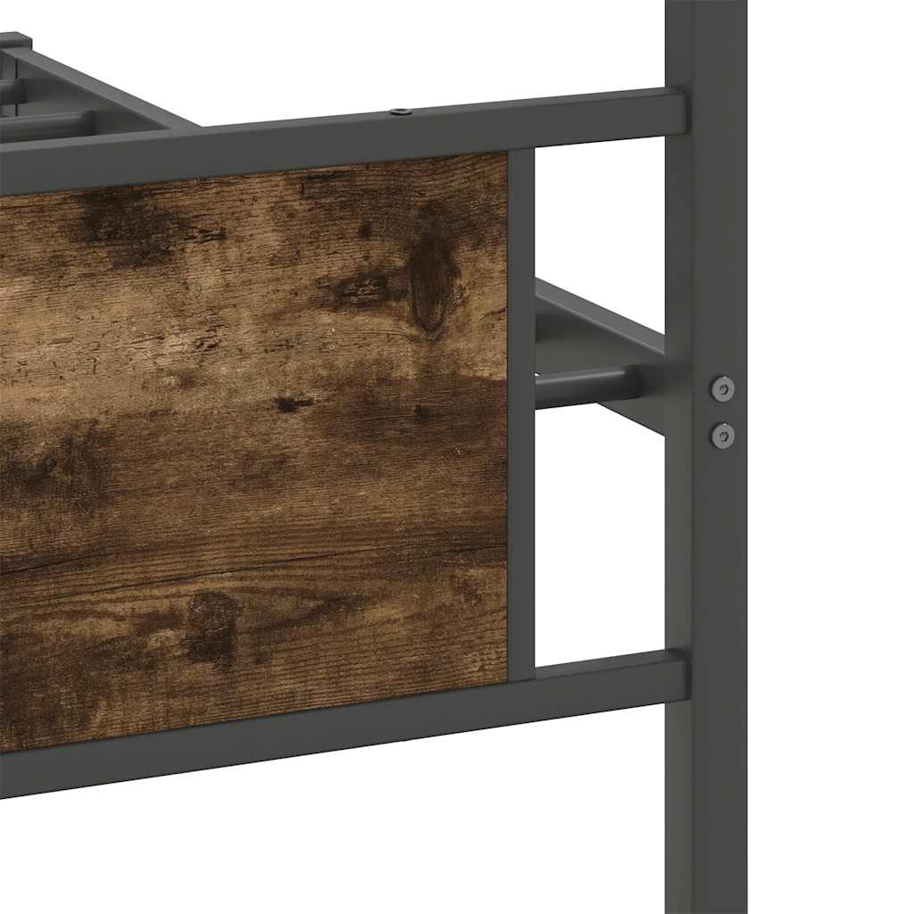 Cadre de lit sans matelas chêne fumé 100x190 cm bois ingénierie - XIOS