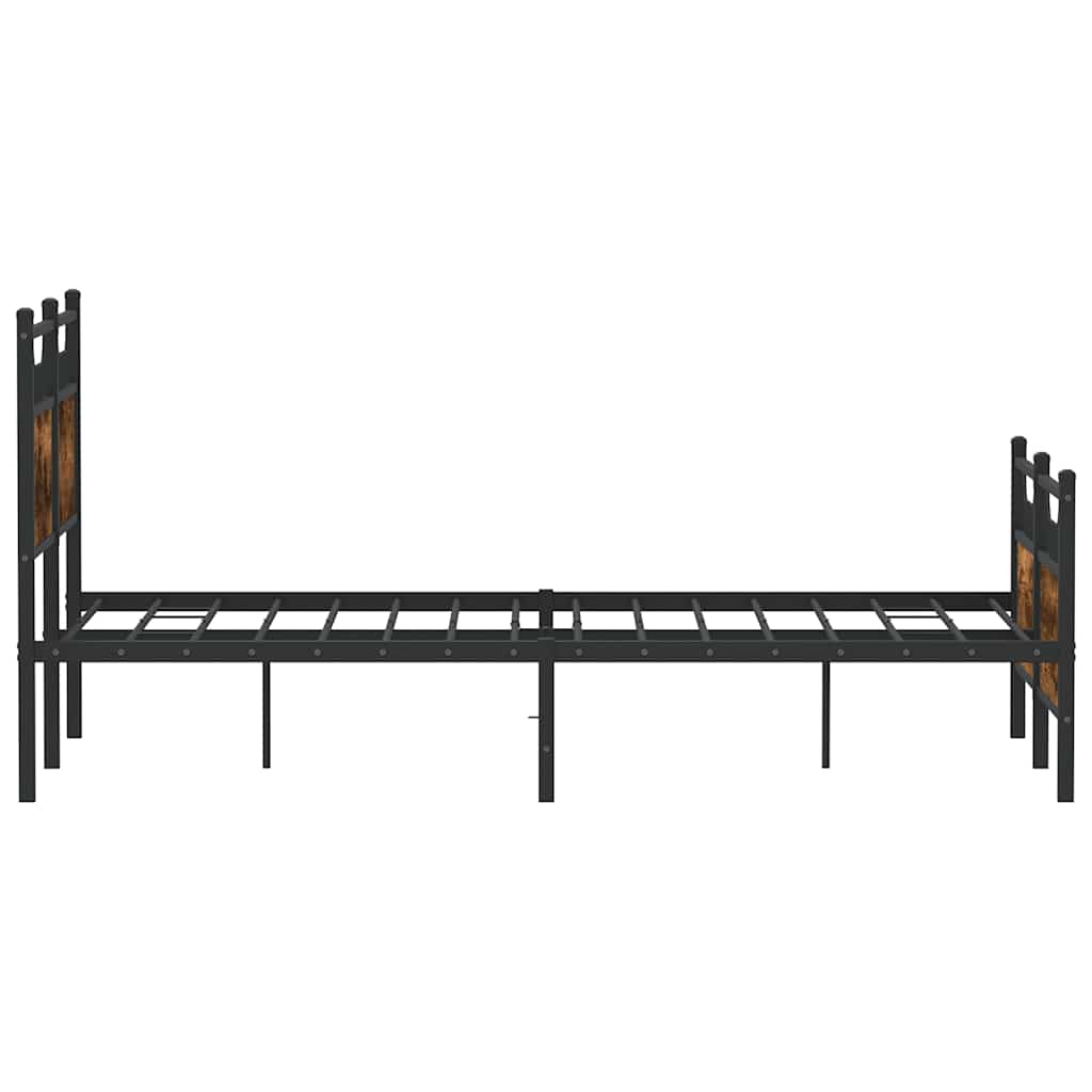 Cadre de lit sans matelas chêne fumé 120x190 cm bois ingénierie - XIOS