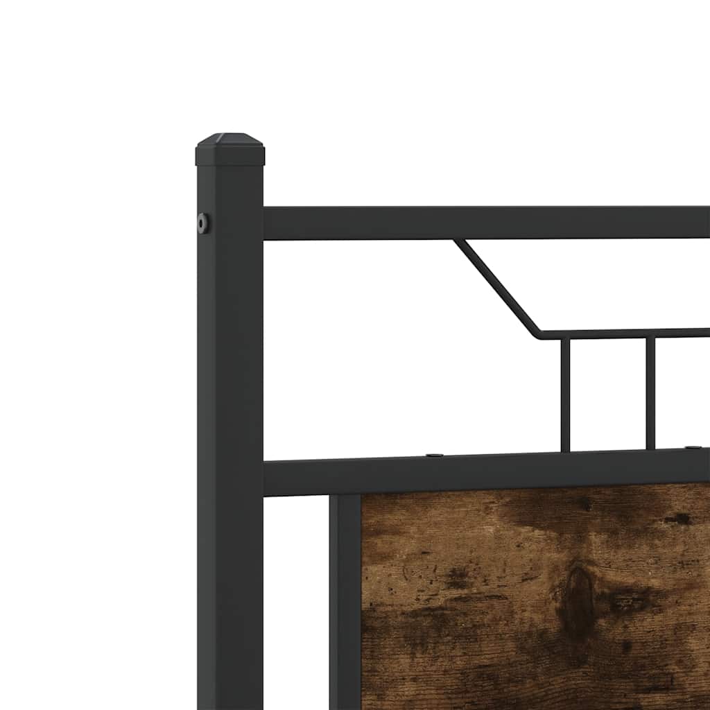 Cadre de lit sans matelas chêne fumé 120x190 cm bois ingénierie - XIOS