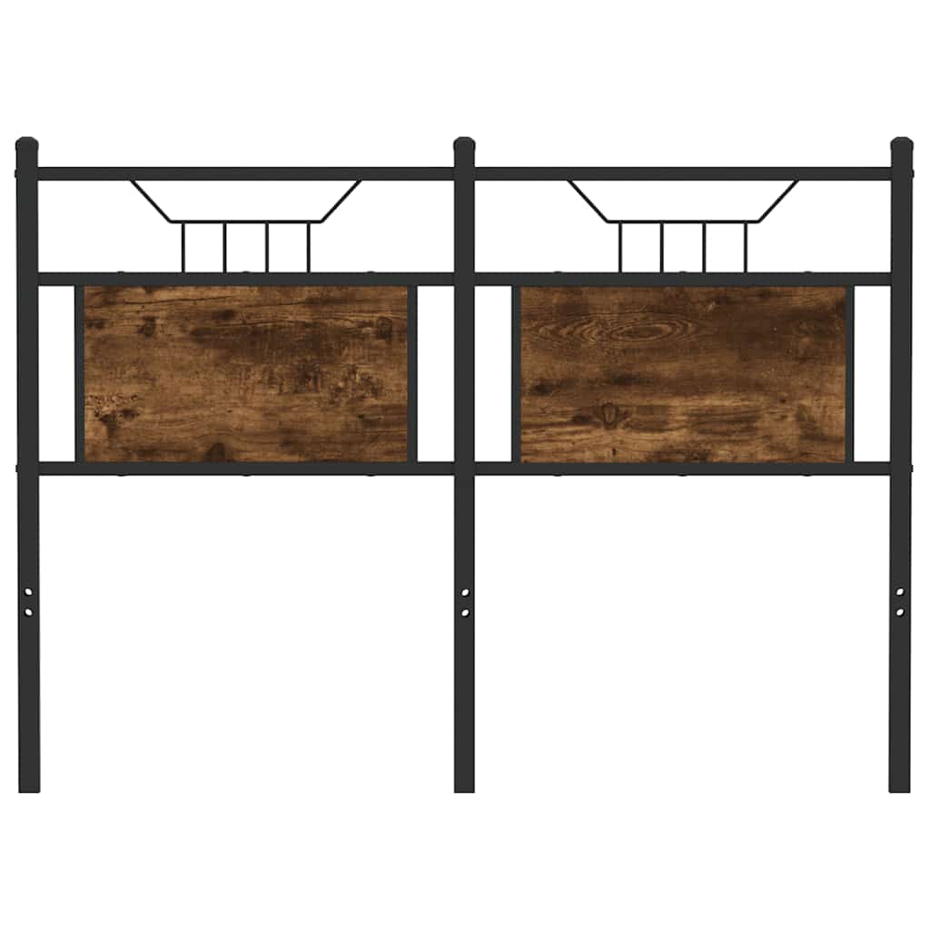 Tête de lit chêne fumé 120 cm bois d'ingénierie et acier - XIOS