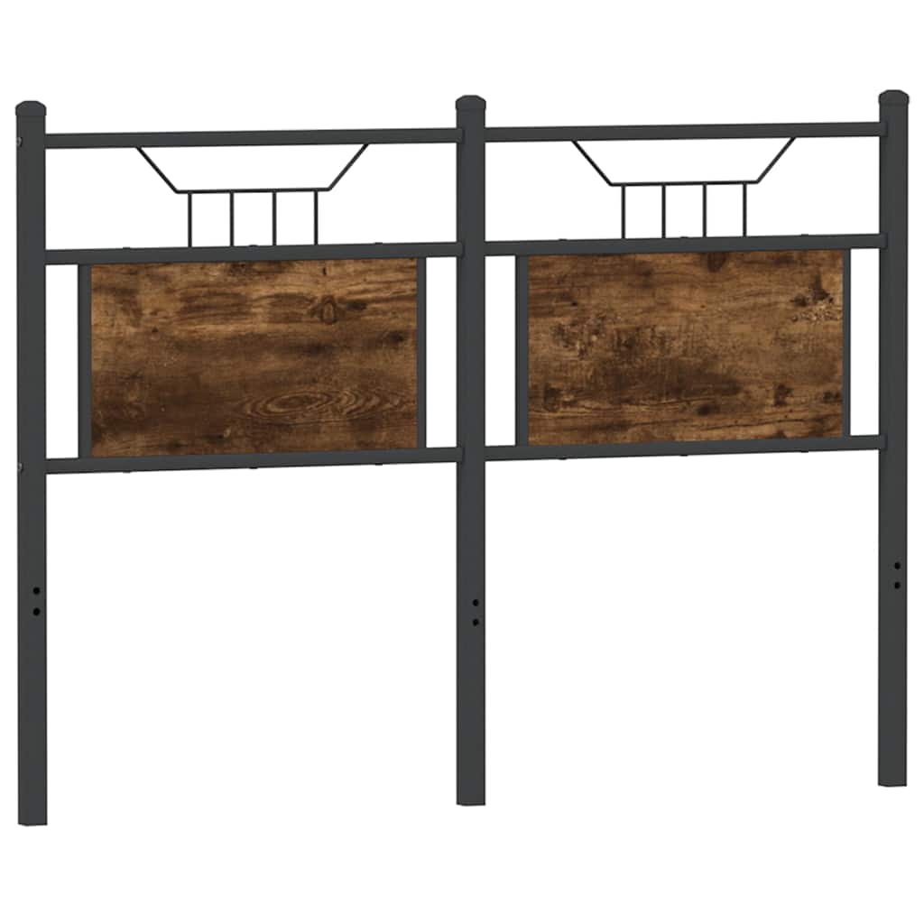 Tête de lit chêne fumé 120 cm bois d'ingénierie et acier - XIOS