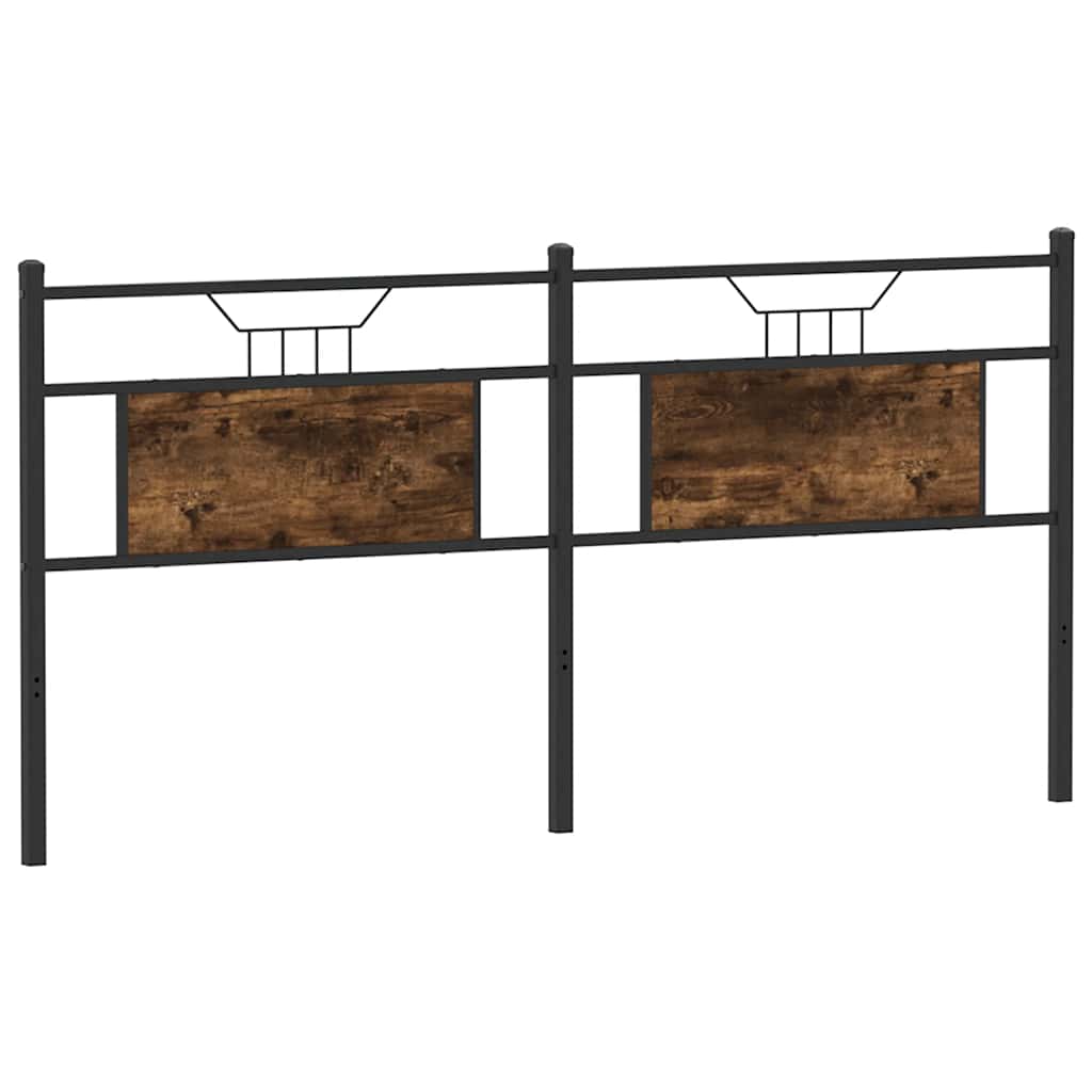 Tête de lit chêne fumé 180 cm bois d'ingénierie et acier - XIOS