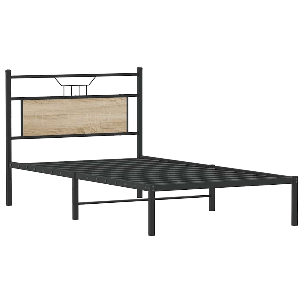 Cadre de lit sans matelas chêne sonoma 100x190 cm - XIOS