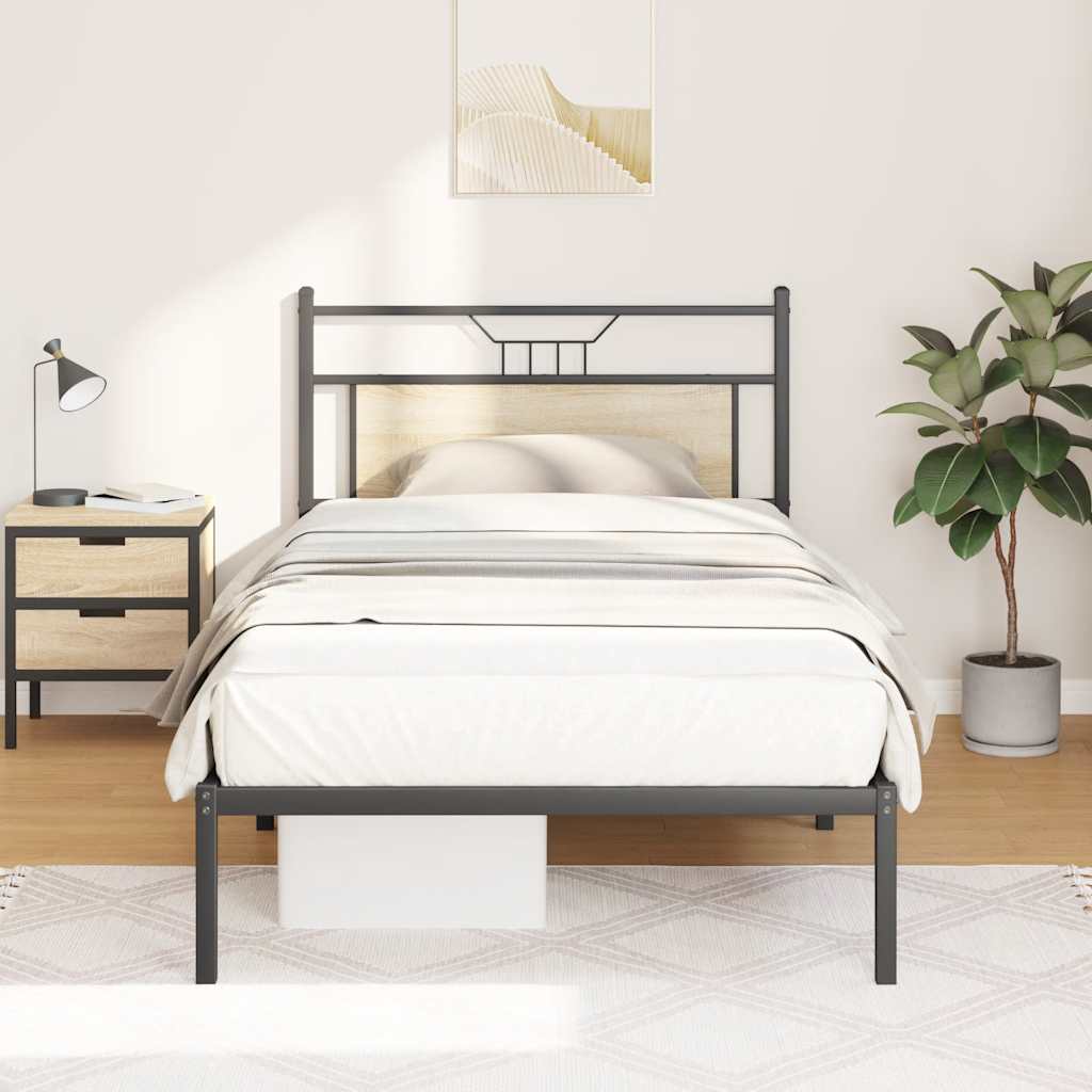 Cadre de lit sans matelas chêne sonoma 100x190 cm - XIOS