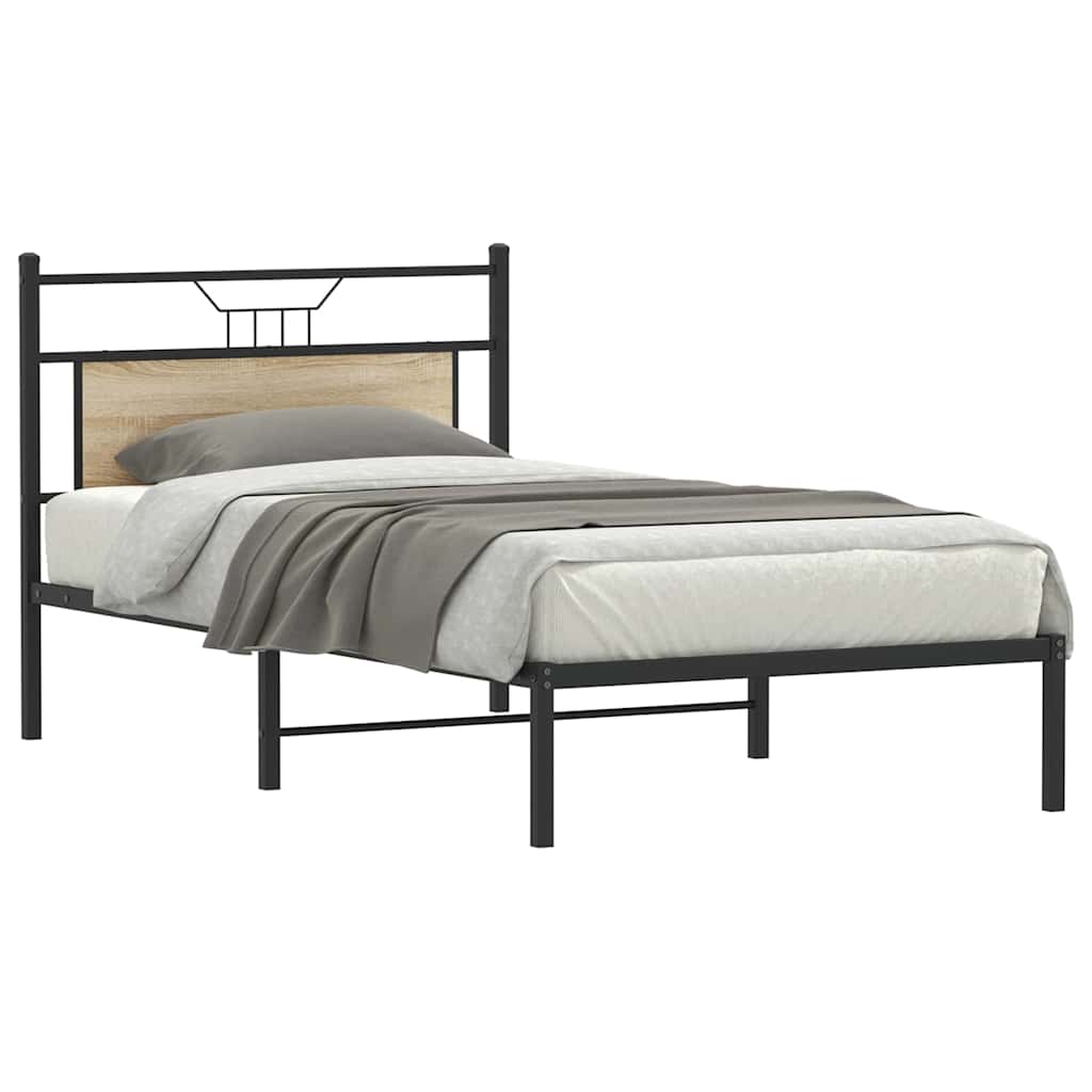 Cadre de lit sans matelas chêne sonoma 107x203 cm - XIOS