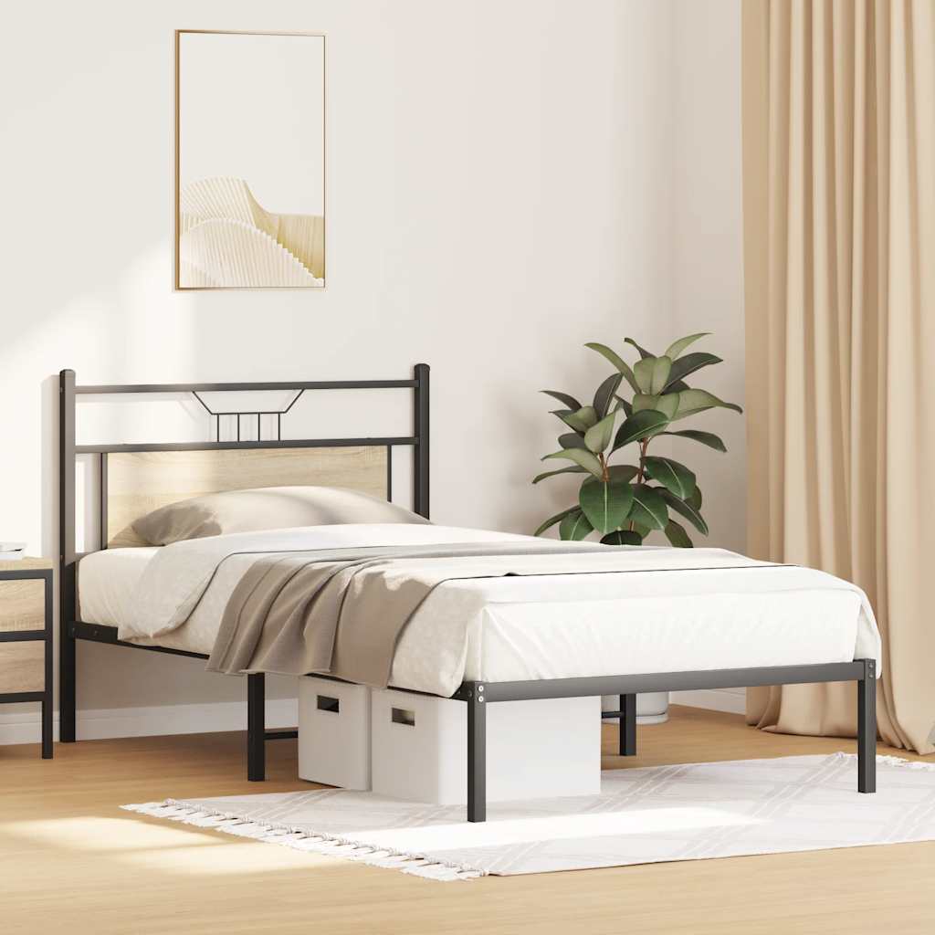 Cadre de lit sans matelas chêne sonoma 107x203 cm - XIOS