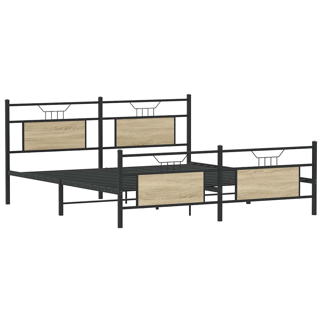 Cadre de lit sans matelas chêne sonoma 140x200 cm - XIOS