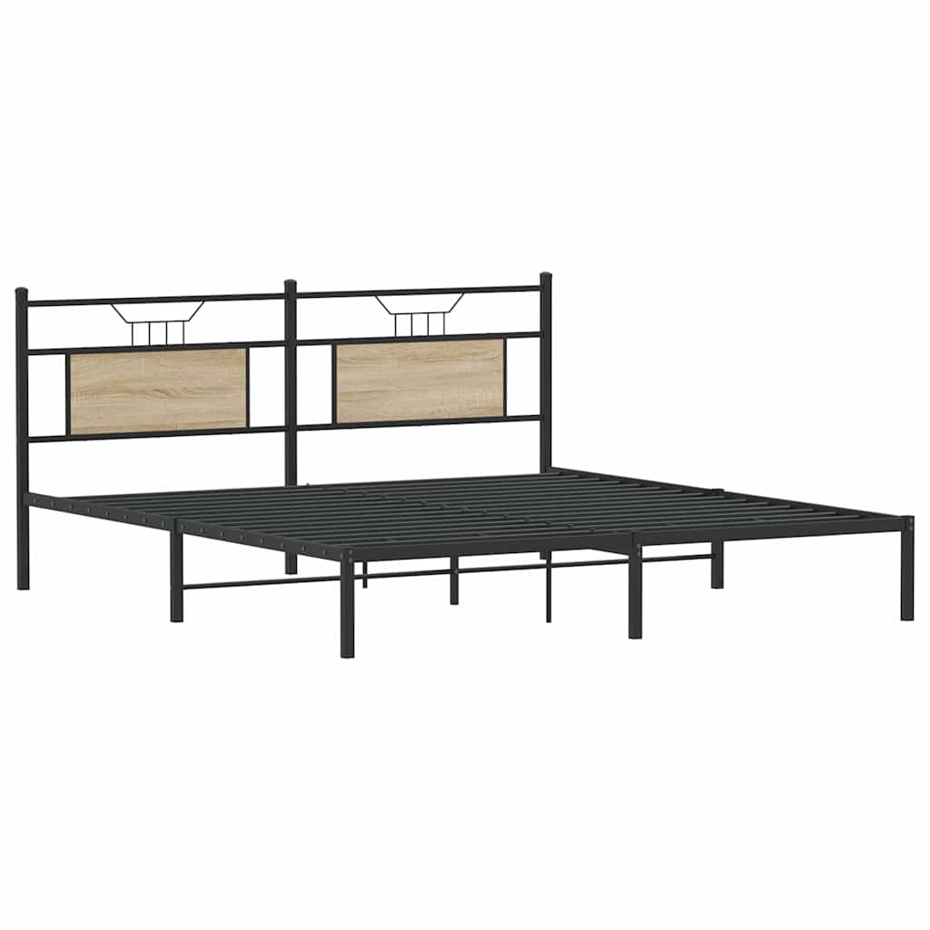 Cadre de lit sans matelas chêne sonoma 160x200 cm - XIOS