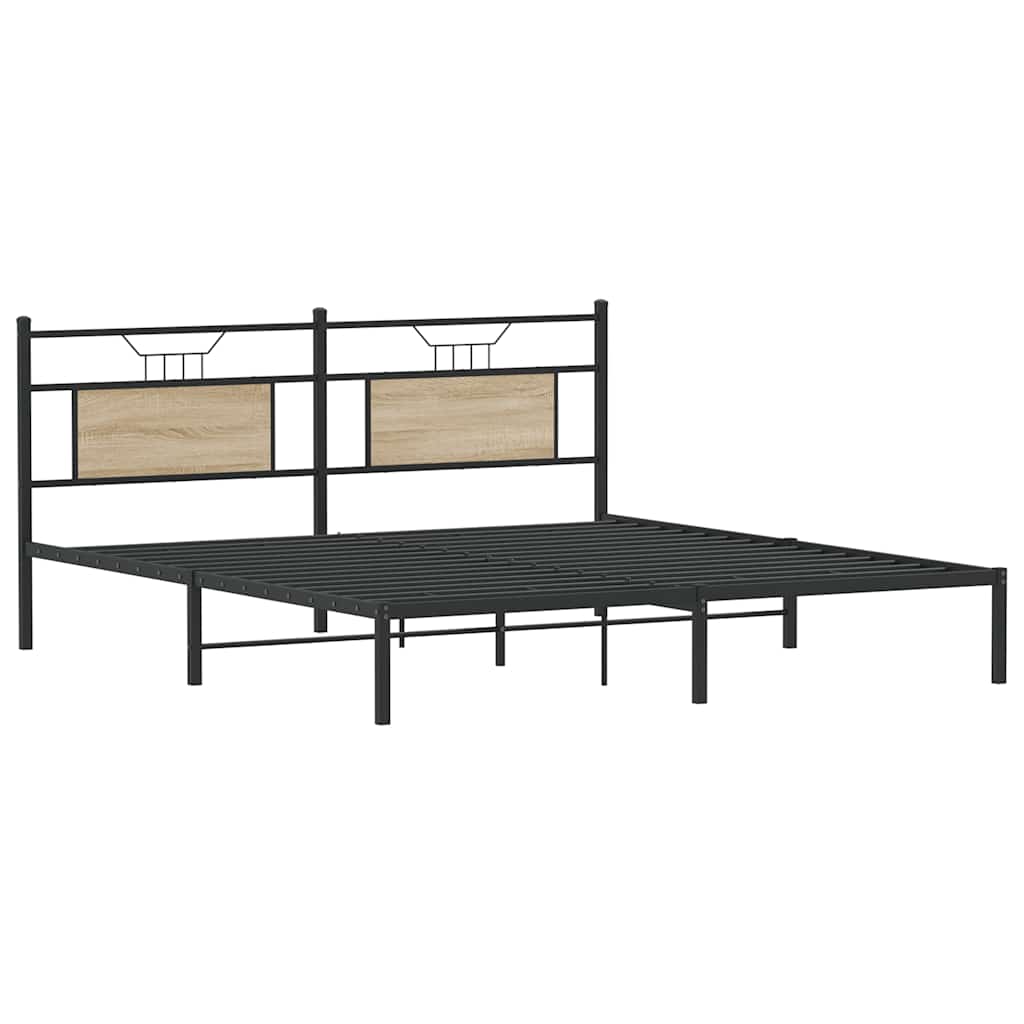 Cadre de lit sans matelas chêne sonoma 183x213 cm - XIOS