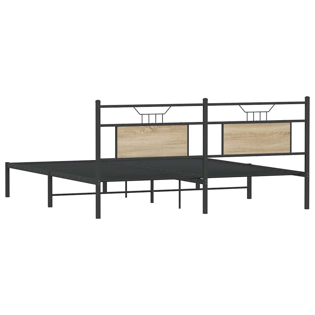 Cadre de lit sans matelas chêne sonoma 183x213 cm - XIOS