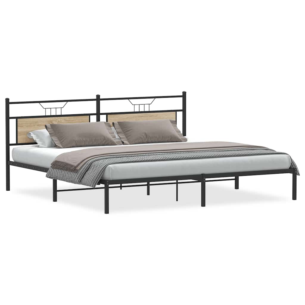 Cadre de lit sans matelas chêne sonoma 193x201 cm - XIOS