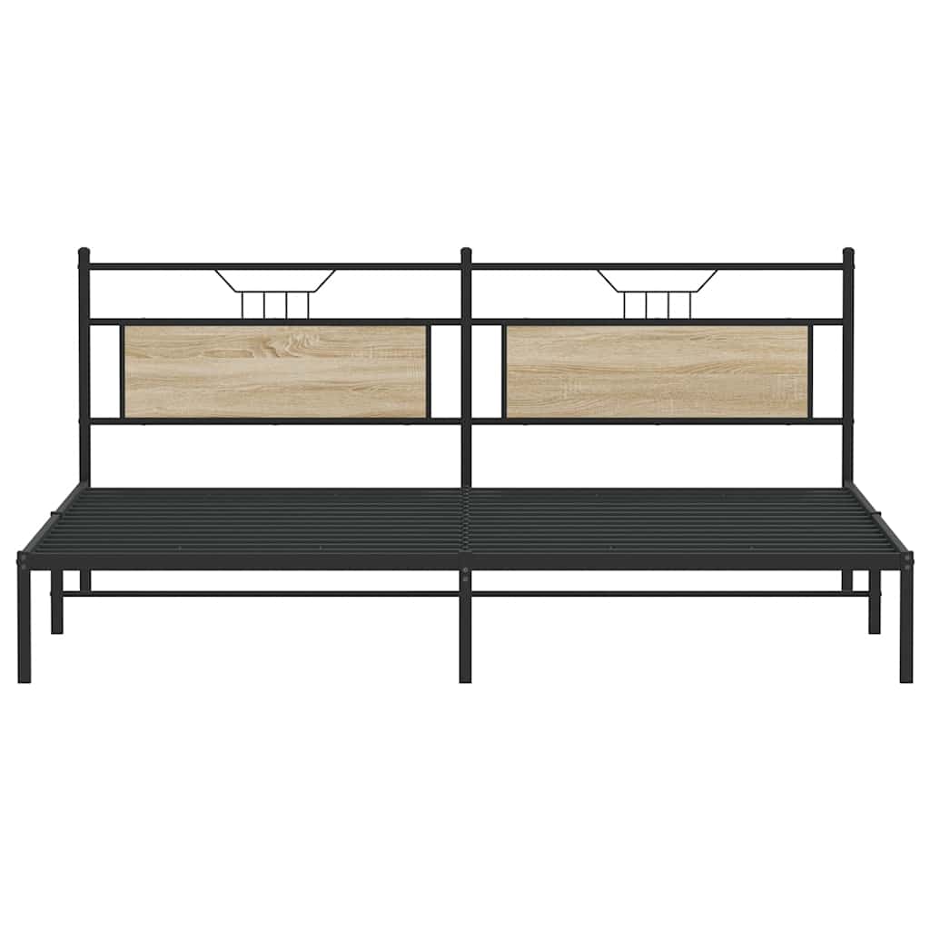 Cadre de lit sans matelas chêne sonoma 193x201 cm - XIOS