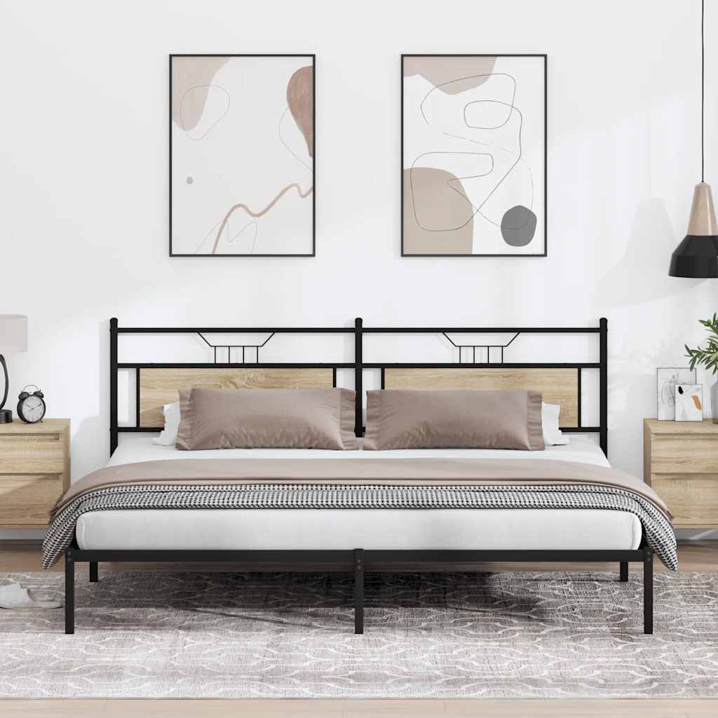 Cadre de lit sans matelas chêne sonoma 193x201 cm - XIOS