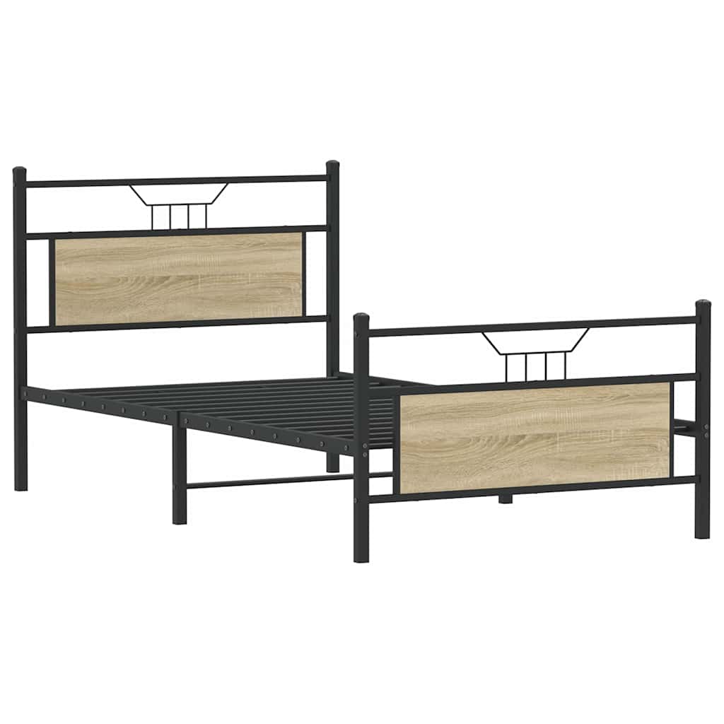 Cadre de lit sans matelas chêne sonoma 100x190 cm - XIOS