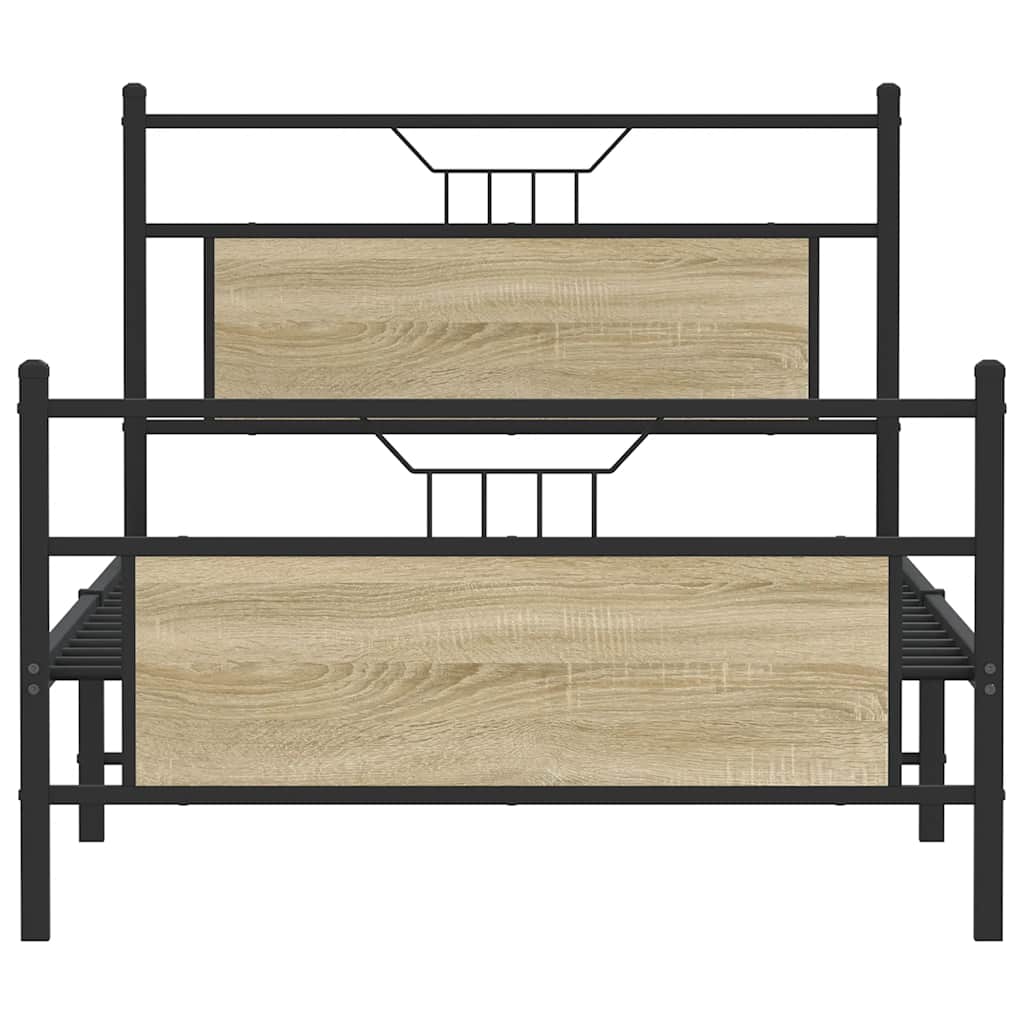 Cadre de lit sans matelas chêne sonoma 100x190 cm - XIOS