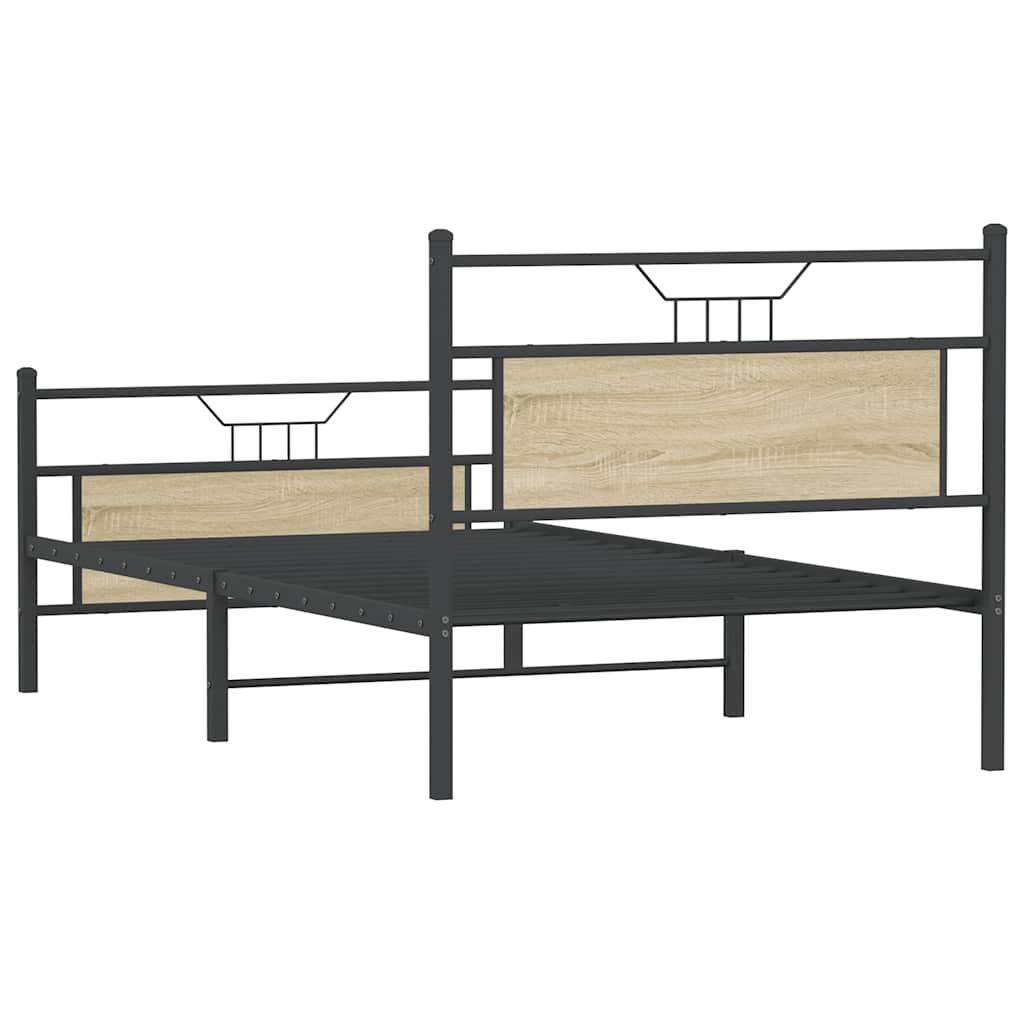 Cadre de lit sans matelas chêne sonoma 100x190 cm - XIOS