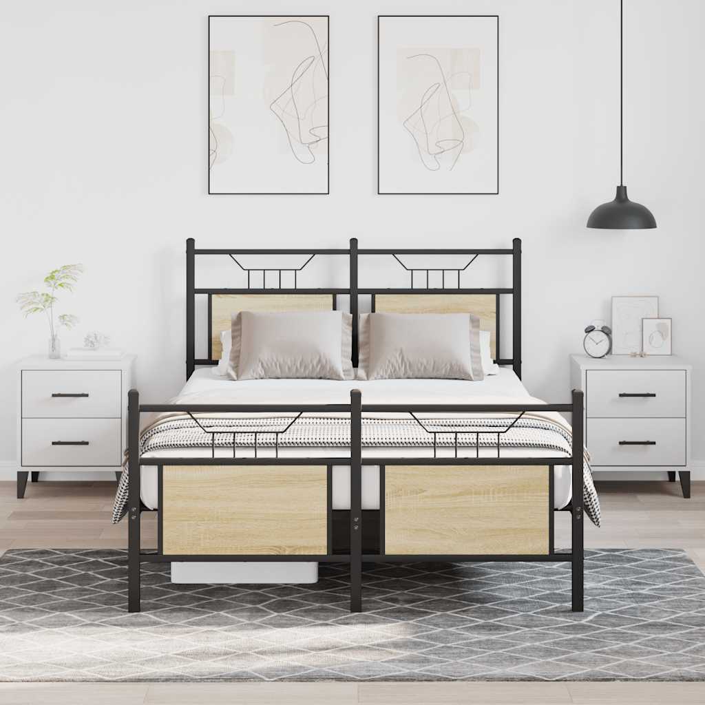Cadre de lit sans matelas chêne sonoma 120x190 cm - XIOS