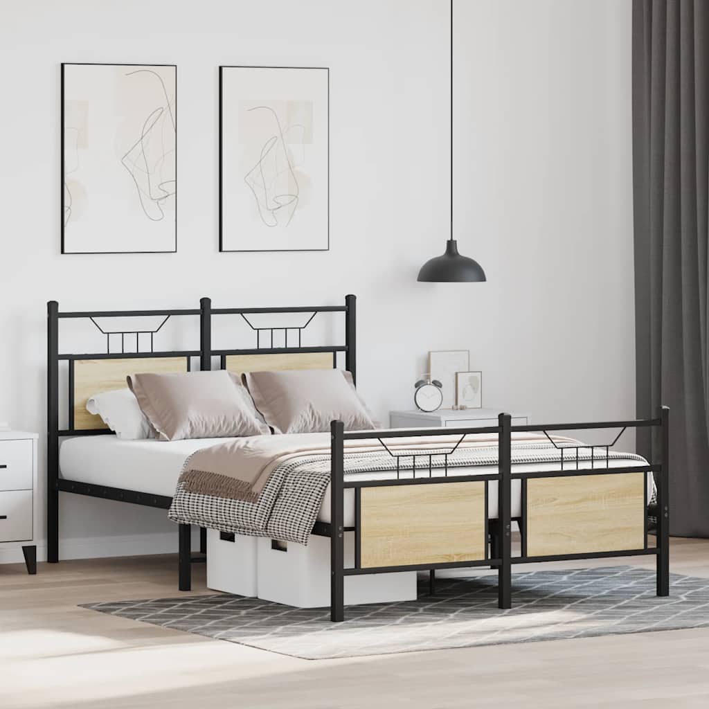 Cadre de lit sans matelas chêne sonoma 120x190 cm - XIOS