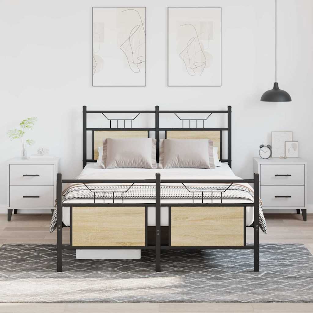 Cadre de lit sans matelas chêne sonoma 120x200 cm - XIOS