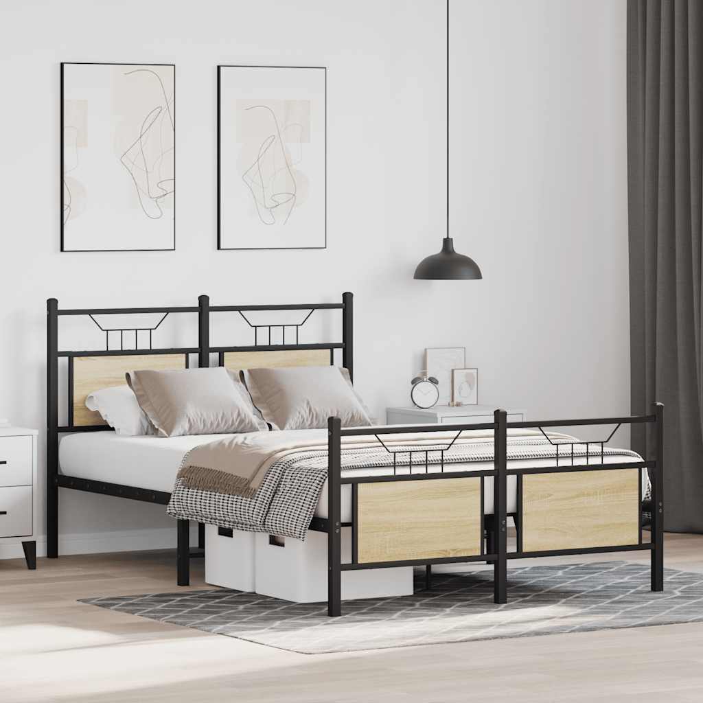 Cadre de lit sans matelas chêne sonoma 120x200 cm - XIOS