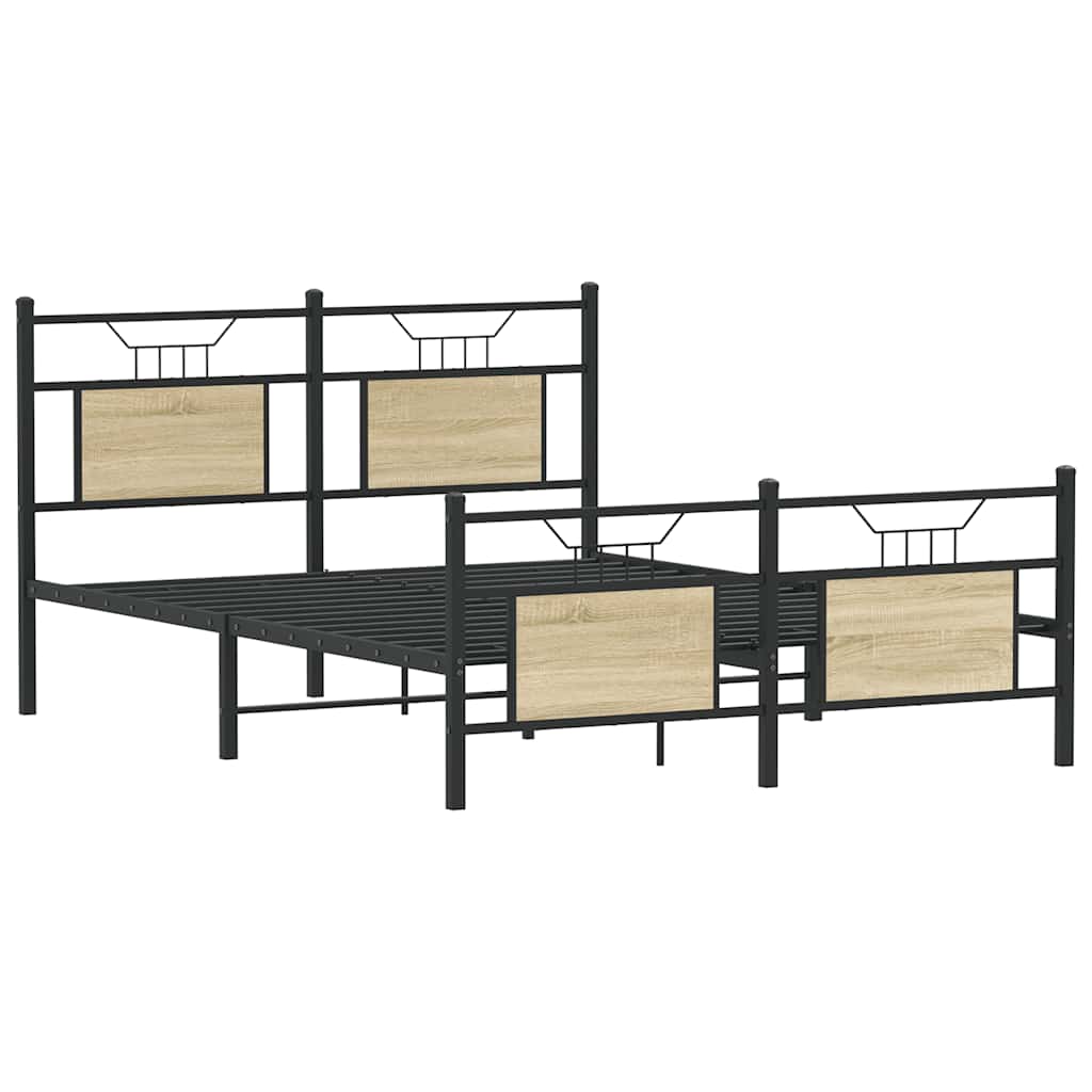 Cadre de lit sans matelas chêne sonoma 137x190 cm - XIOS