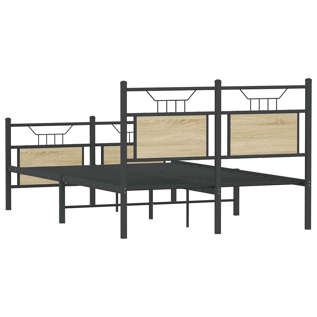 Cadre de lit sans matelas chêne sonoma 137x190 cm - XIOS