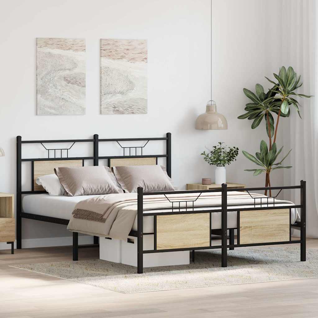 Cadre de lit sans matelas chêne sonoma 140x200 cm - XIOS