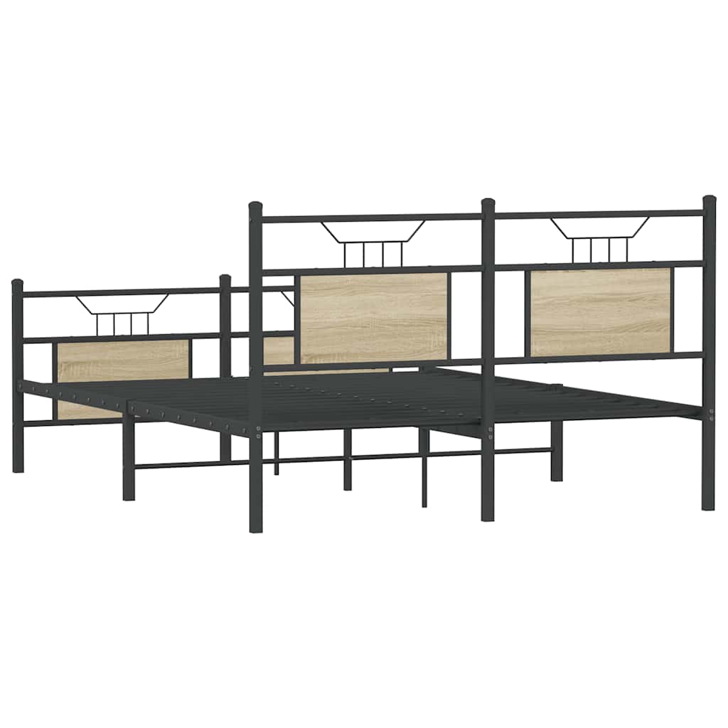 Cadre de lit sans matelas chêne sonoma 150x200 cm - XIOS