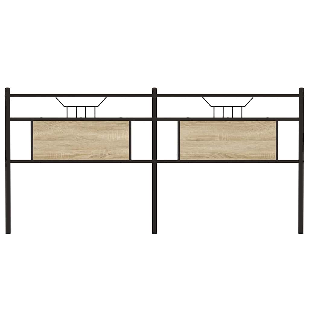 Tête de lit de remplacement chêne sonoma 160 cm bois d'ingénierie et acier - XIOS