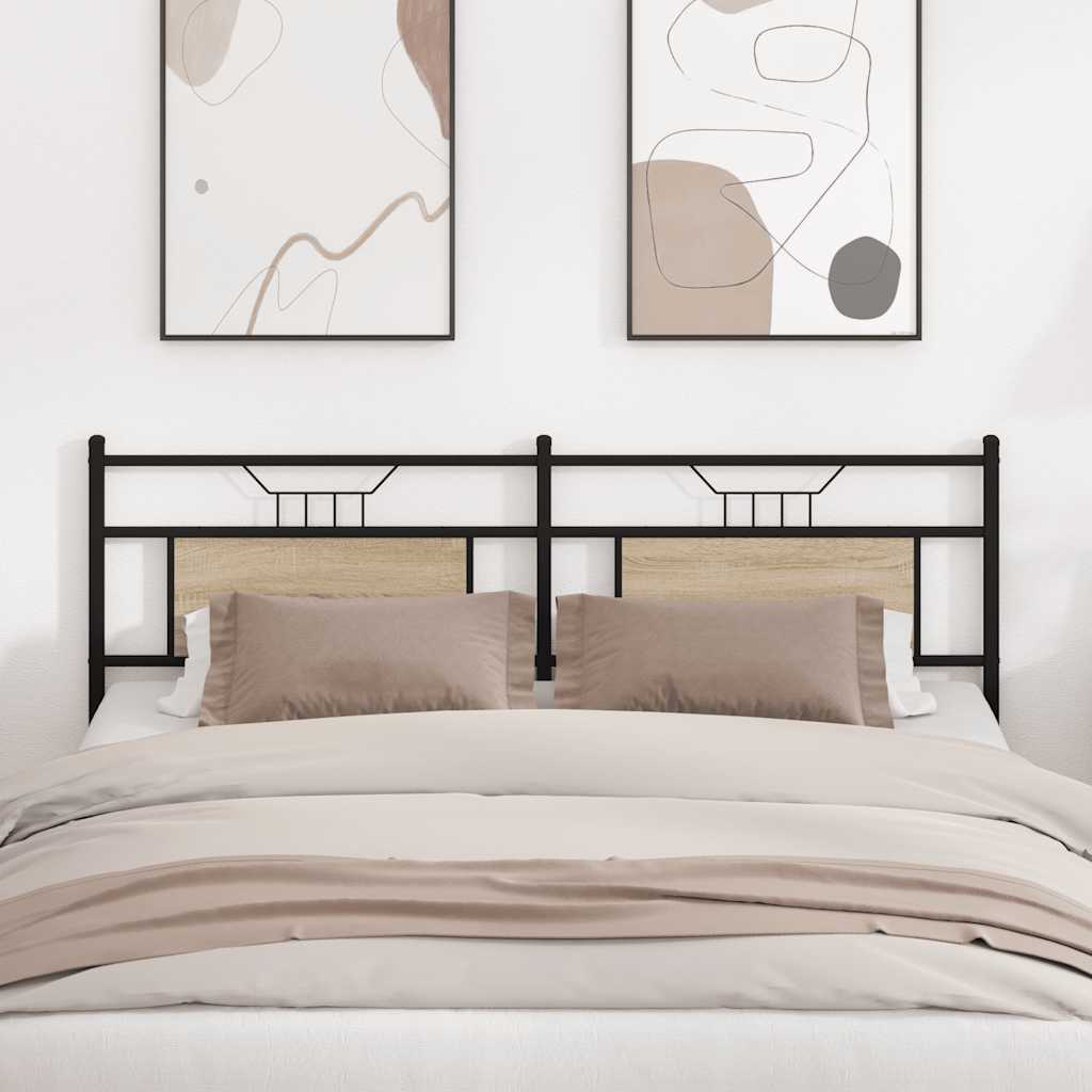 Tête de lit de remplacement chêne sonoma 160 cm bois d'ingénierie et acier - XIOS