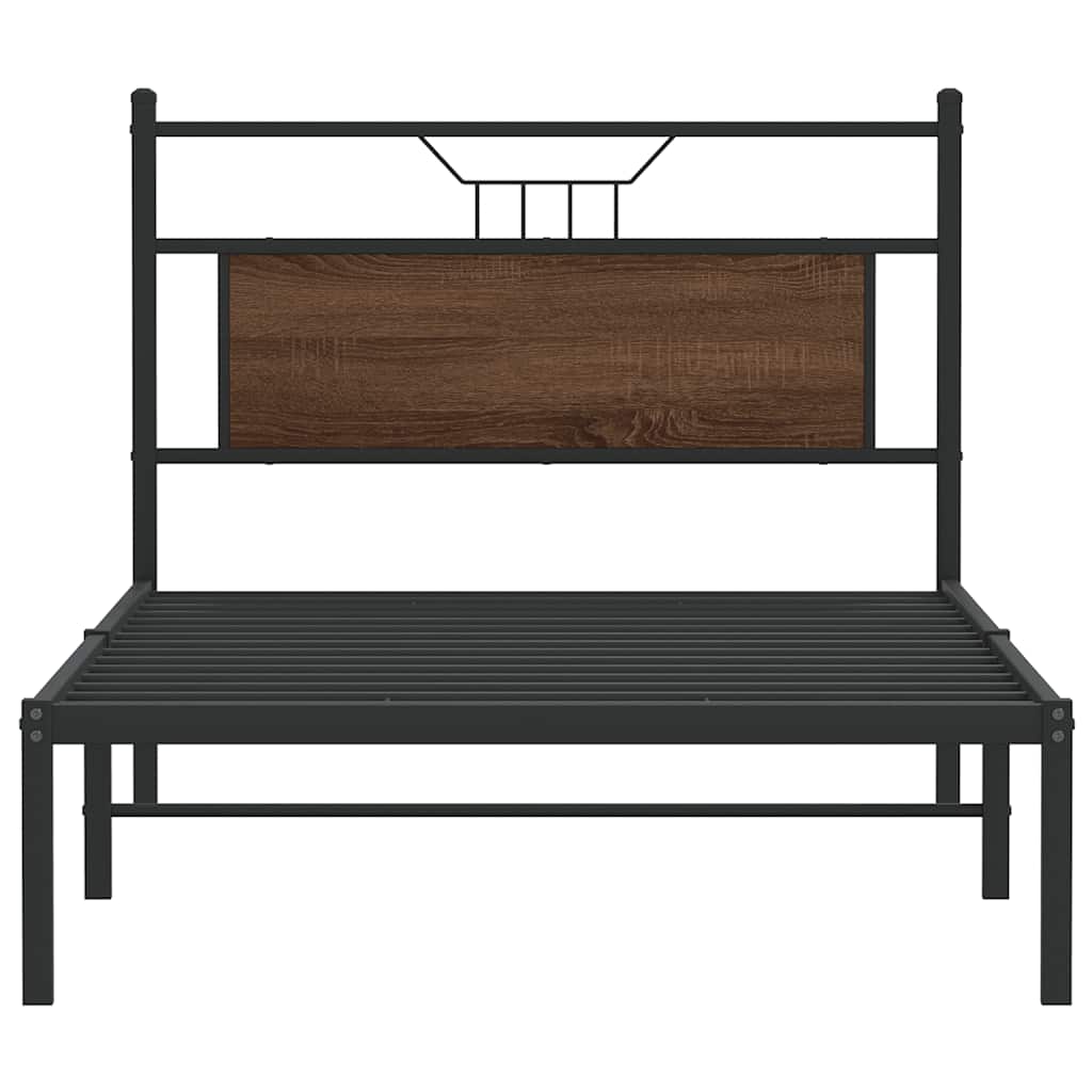 Cadre de lit sans matelas chêne marron 100x190 cm - XIOS