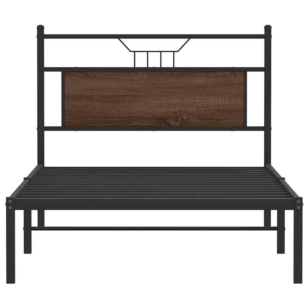 Cadre de lit sans matelas chêne marron 100x200 cm - XIOS
