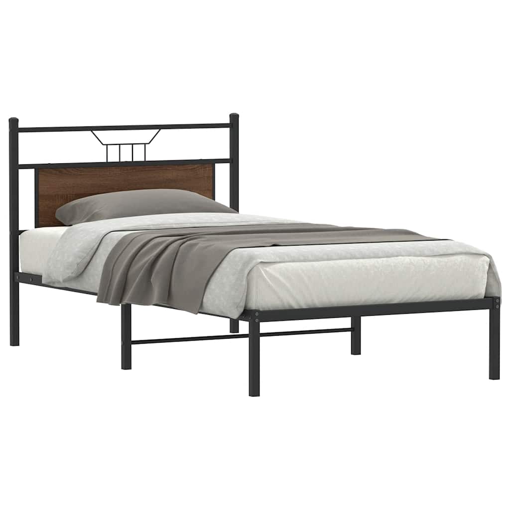 Cadre de lit sans matelas chêne marron 100x200 cm - XIOS