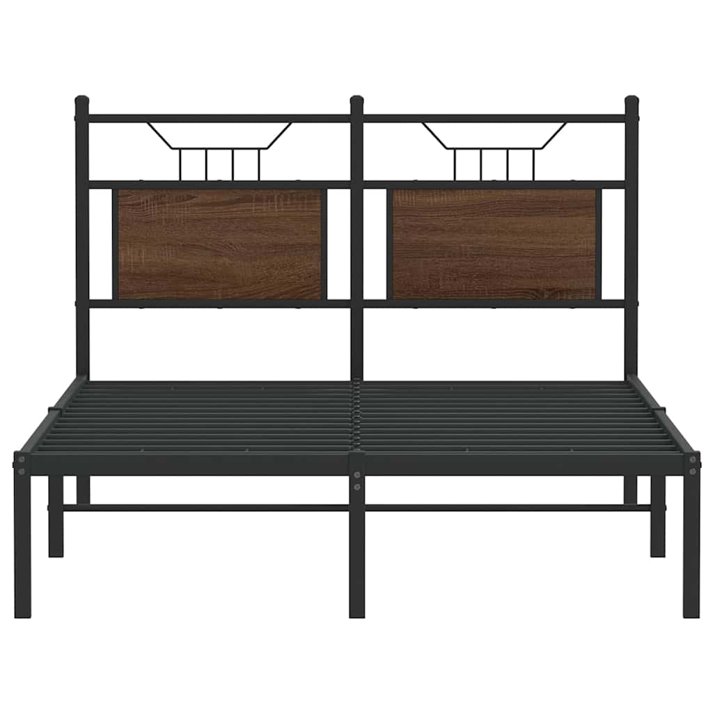 Cadre de lit sans matelas chêne marron 120x190 cm - XIOS
