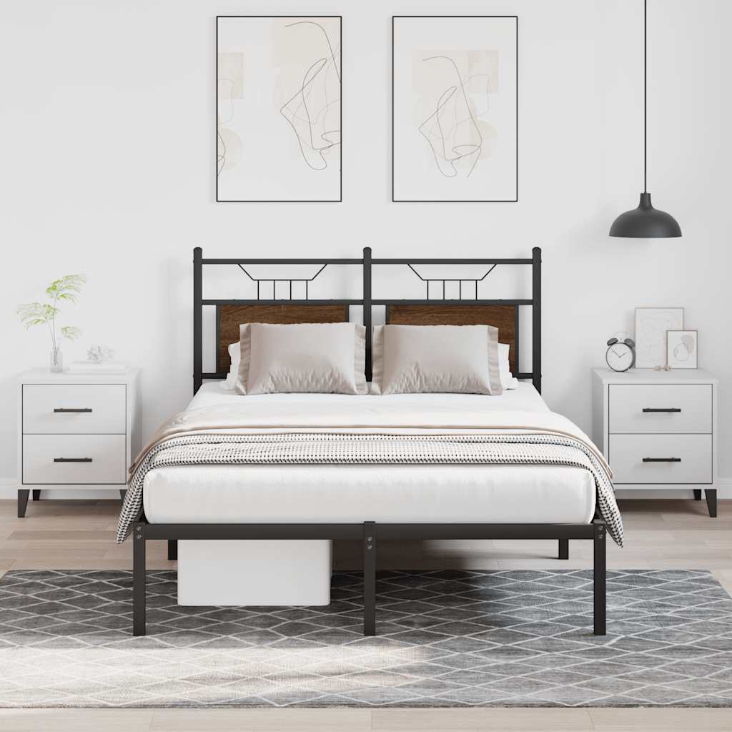 Cadre de lit sans matelas chêne marron 120x200 cm - XIOS