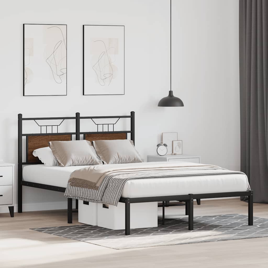 Cadre de lit sans matelas chêne marron 120x200 cm - XIOS