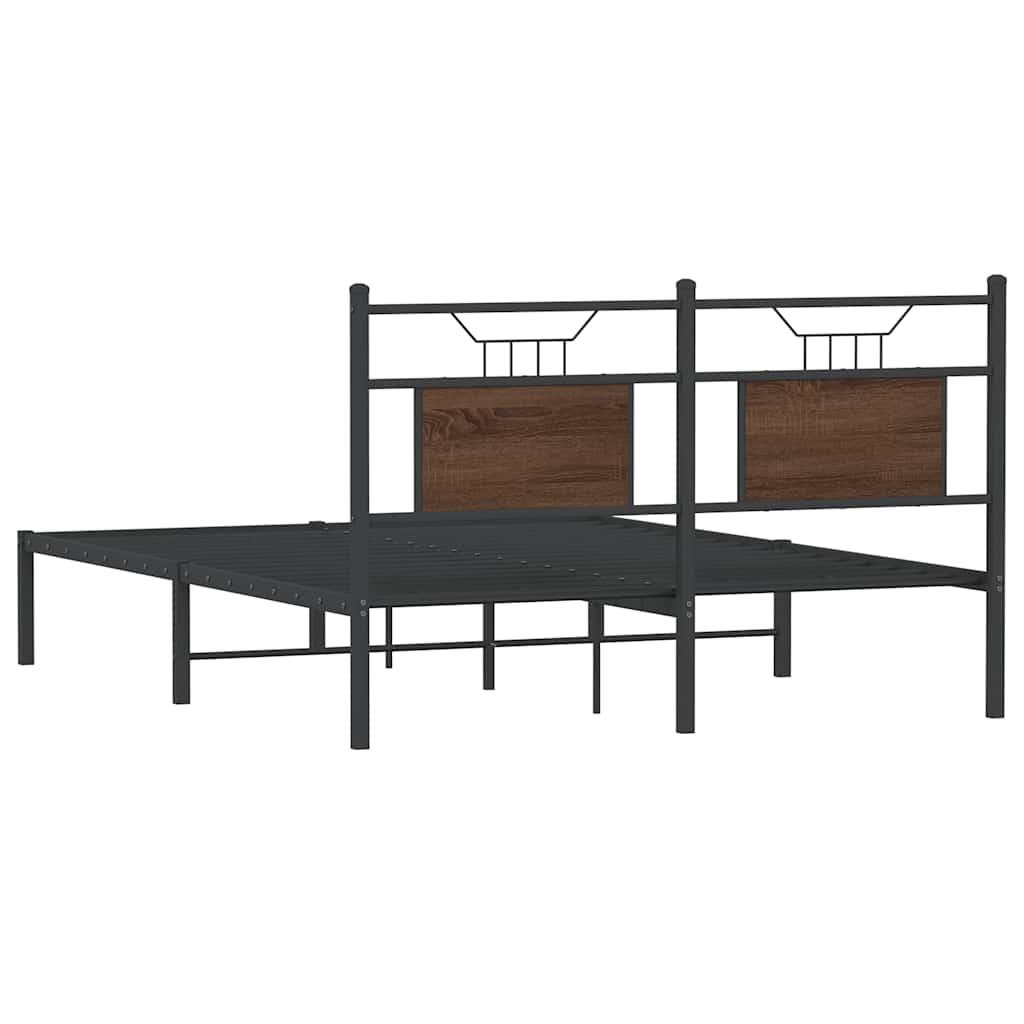 Cadre de lit sans matelas chêne marron 137x190 cm - XIOS