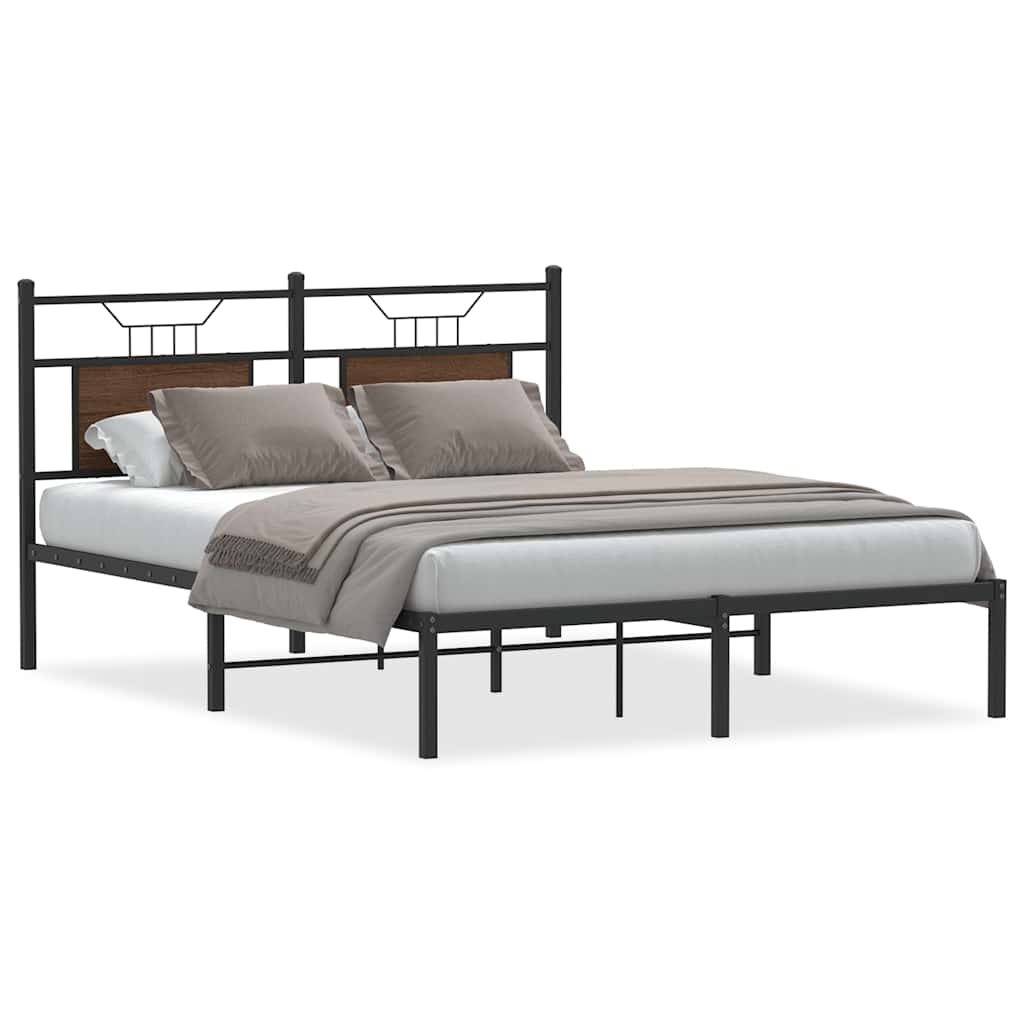 Cadre de lit sans matelas chêne marron 140x190 cm - XIOS